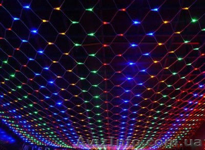 Светодиодная сеть, 2x 3m, прозрачный кабель (мульти) - <ro>Изображение</ro><ru>Изображение</ru> #1, <ru>Объявление</ru> #1493044