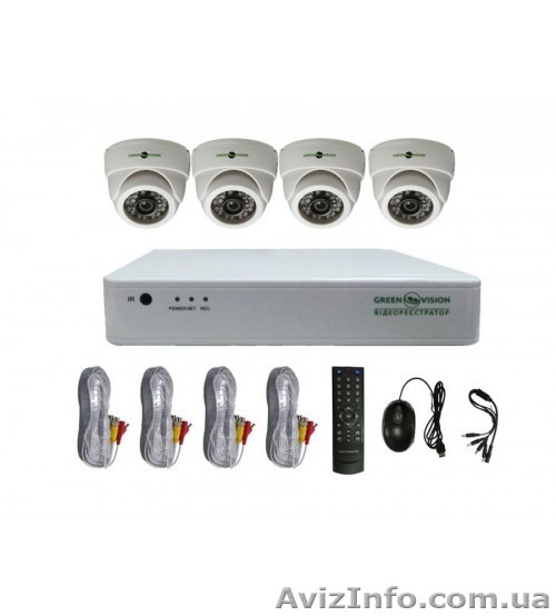 Комплект Видеонаблюдения Green Vision GV-K-G01/04 720Р - <ro>Изображение</ro><ru>Изображение</ru> #1, <ru>Объявление</ru> #1584189