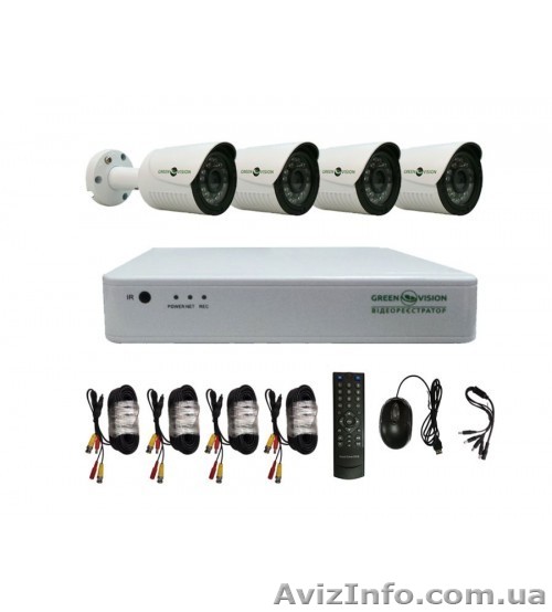 Комплект Видеонаблюденя Green Vision GV-K-G02/04 720Р - <ro>Изображение</ro><ru>Изображение</ru> #1, <ru>Объявление</ru> #1584205
