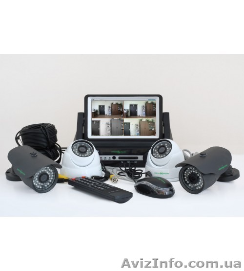 Комплект Видеонаблюдения GreenVision GV-K-M 7304DP-CM02 LСD - <ro>Изображение</ro><ru>Изображение</ru> #1, <ru>Объявление</ru> #1584197