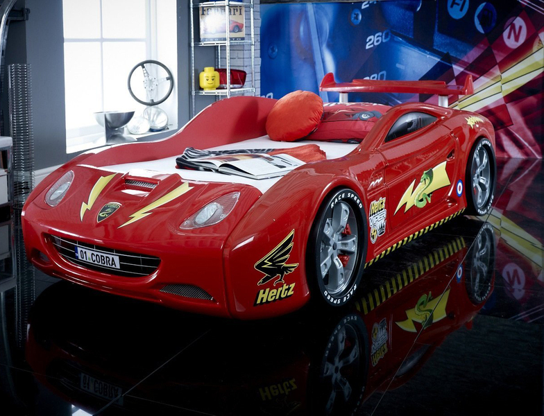 Детская Кровать машина F1 (красная). - <ro>Изображение</ro><ru>Изображение</ru> #1, <ru>Объявление</ru> #1646864