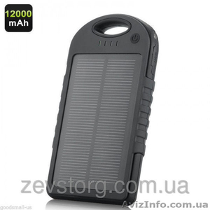 Solar Charger Power Bank 12000 mAh черный