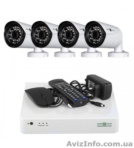 Комплект Видеонаблюдения GreenVision На 4 Уличных FullHD Камеры 2 Мп - <ro>Изображение</ro><ru>Изображение</ru> #1, <ru>Объявление</ru> #1584199