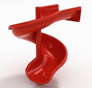 Пластиковый спуск горки 