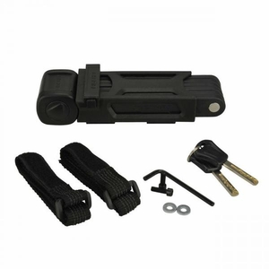 R3-440006,  Велосипедный складной замок с держателем Fischer,  ,  черный