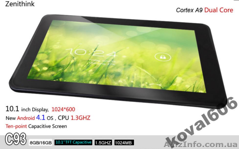 Планшет Zenithink С93 - <ro>Изображение</ro><ru>Изображение</ru> #1, <ru>Объявление</ru> #838439