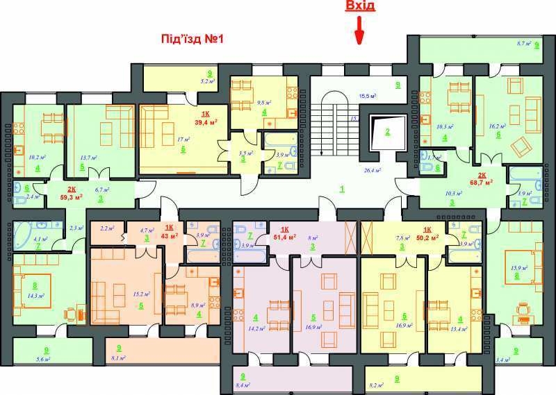 Квартири від ЖК «Ювілейний» (Івано-Франківськ) - <ro>Изображение</ro><ru>Изображение</ru> #1, <ru>Объявление</ru> #1656747